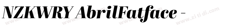 NZKWRY AbrilFatface 字体转换
